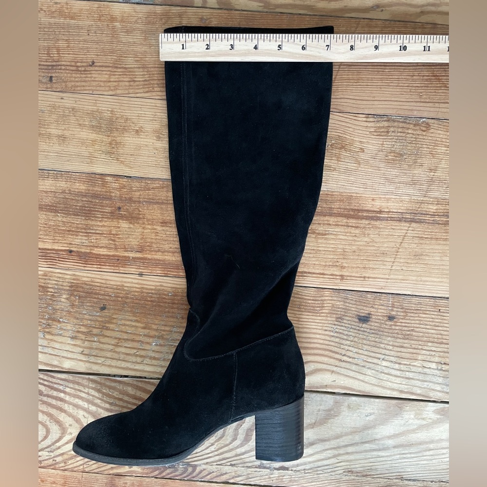 Free People Boots Cleo Slouch Suede Knee High Heeled Leather Grey NIB US 8 EU 38 - Picture 12 of 15